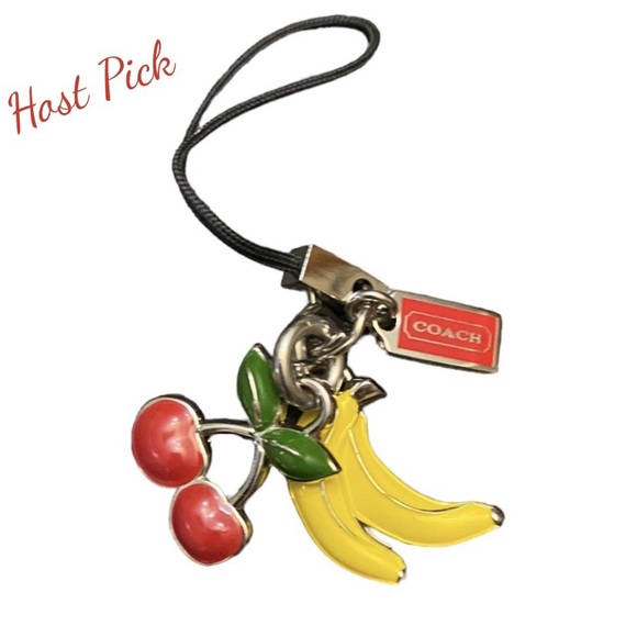 Coach Accessories - Coach Banana Cherry Purse Charm Rare Retired NWOT